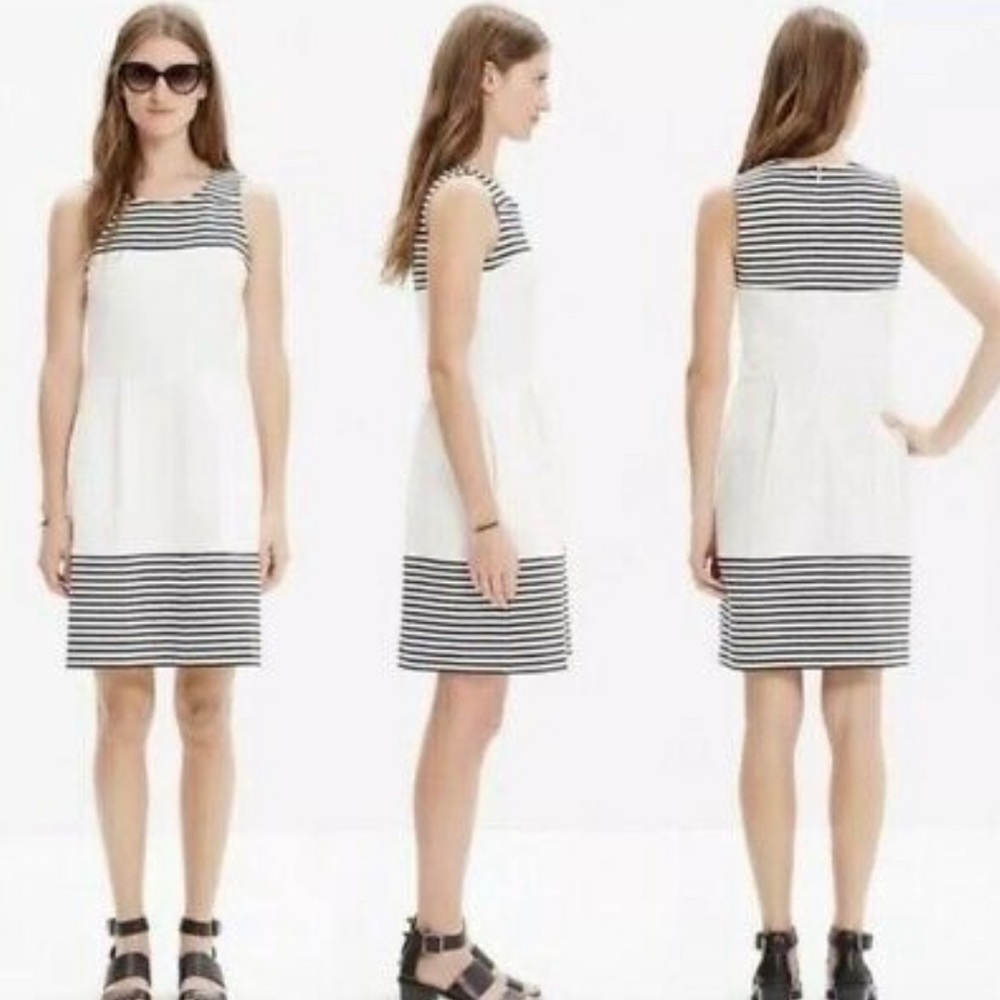 Madewell , black and white cotton & nylon blended dress